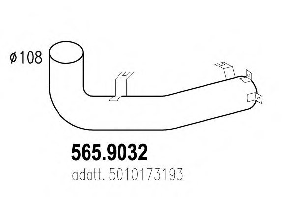 ASSO 565.9032 Exhaust Pipe